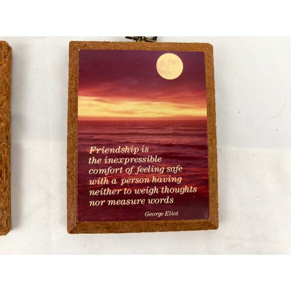 Lot of 6 Paula's Impressions Wall Hanging Plaque Wood Print Paper Vintage 1970s - Picture 4 of 14